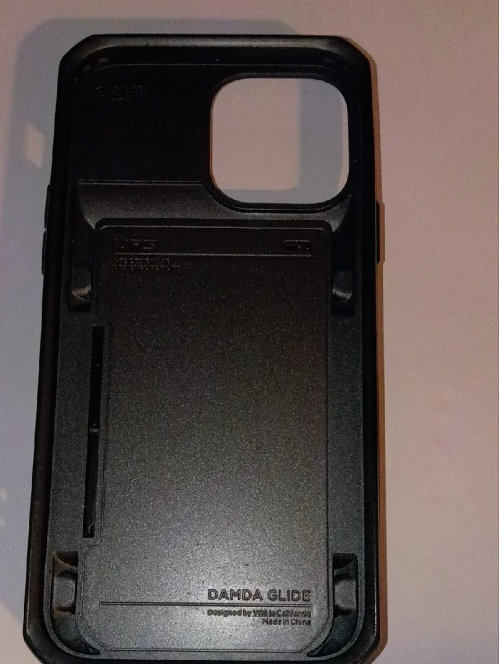 Black Protective IPhone Case with Sliding Card Holder